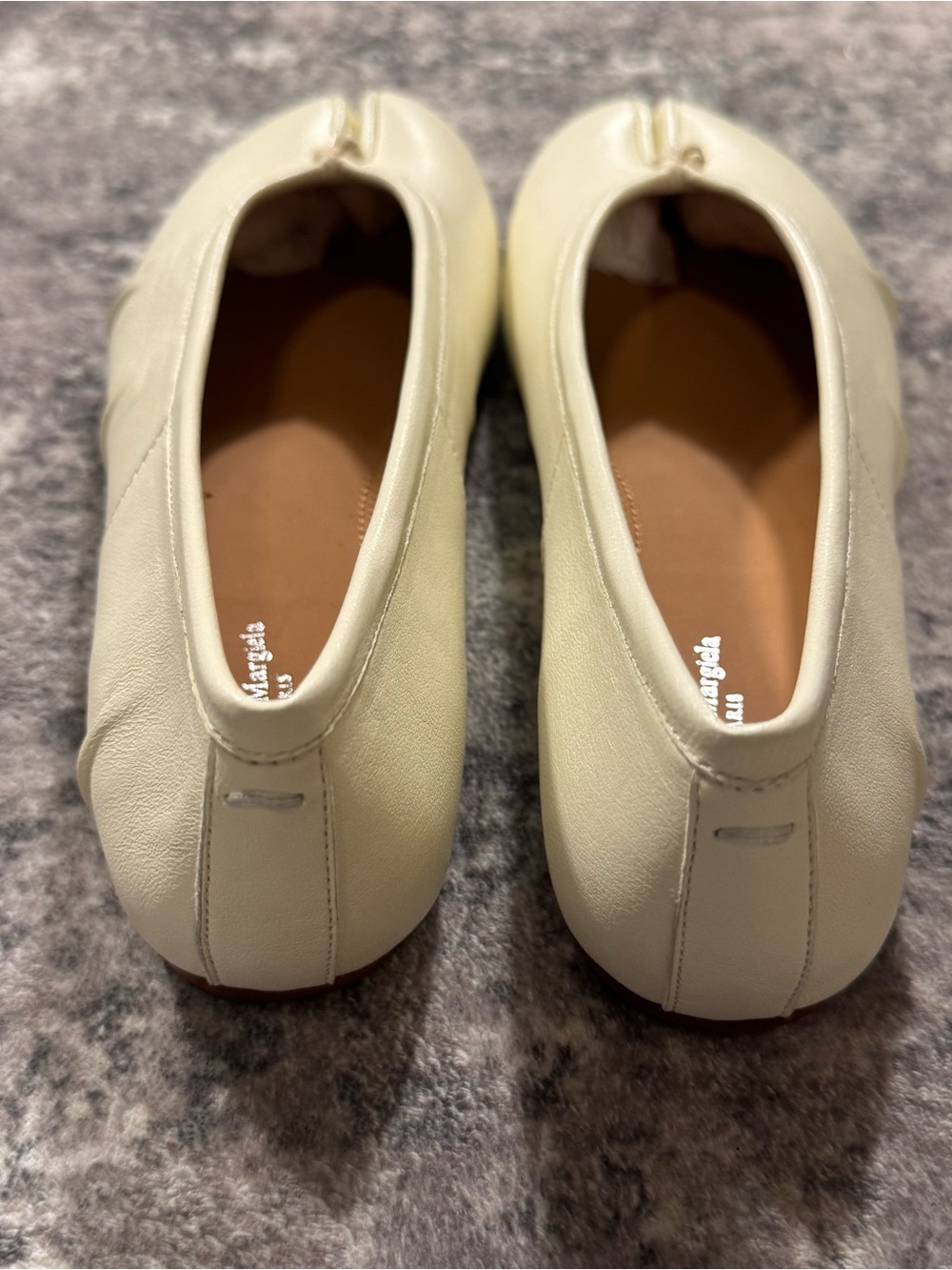 Maison Margiela Women’s White Tabi Leather Ballet Flats SIZE EU 37 US 7 - Picture 5 of 8
